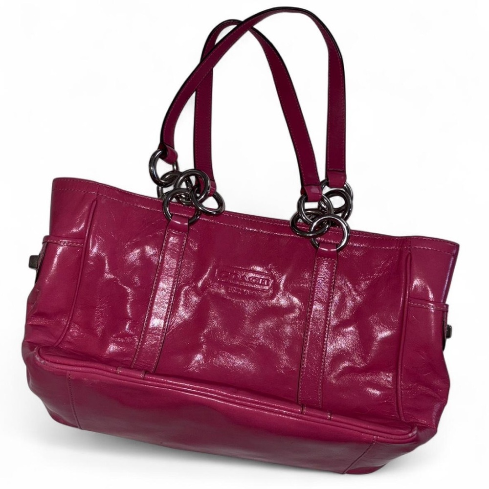 Coach Fuchsia Leather Tote Bag